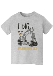 Vive La Fete Vanderbilt Commodores Youth Grey Excavator Short Sleeve T-Shirt