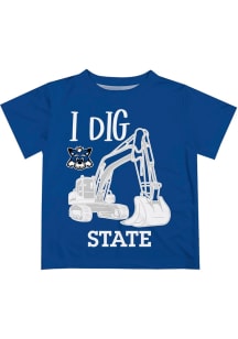 Vive La Fete Indiana State Sycamores Infant Excavator Short Sleeve T-Shirt Blue