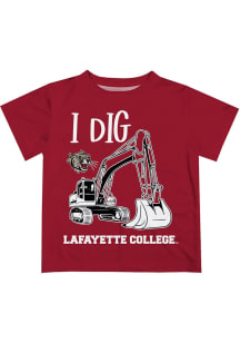 Vive La Fete Lafayette College Infant Excavator Short Sleeve T-Shirt Maroon