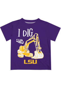 Vive La Fete LSU Tigers Infant Excavator Short Sleeve T-Shirt Purple