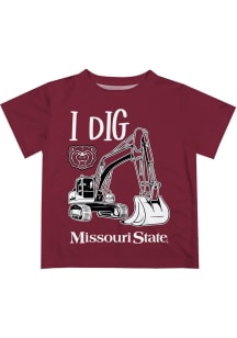 Vive La Fete Missouri State Bears Infant Excavator Short Sleeve T-Shirt Maroon