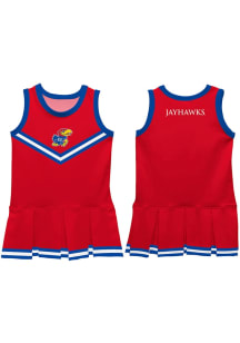 Vive La Fete Kansas Jayhawks Baby Red Britney Dress Sets Cheer Dress