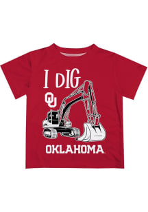 Vive La Fete Oklahoma Sooners Infant Excavator Short Sleeve T-Shirt Red