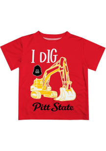 Vive La Fete Pitt State Gorillas Infant Excavator Short Sleeve T-Shirt Red