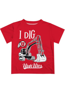 Vive La Fete Utah Utes Infant Excavator Short Sleeve T-Shirt Red