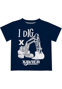 Vive La Fete Xavier Musketeers Infant Excavator Short Sleeve T-Shirt Blue