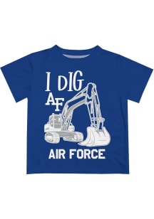 Vive La Fete Air Force Falcons Toddler Blue Excavator Short Sleeve T-Shirt