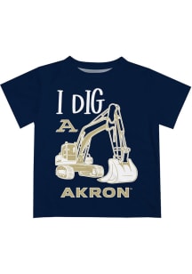 Vive La Fete Akron Zips Toddler Blue Excavator Short Sleeve T-Shirt