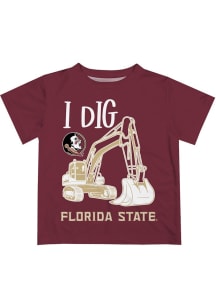Vive La Fete Florida State Seminoles Toddler Maroon Excavator Short Sleeve T-Shirt
