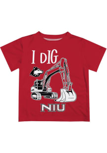 Vive La Fete Northern Illinois Huskies Toddler Red Excavator Short Sleeve T-Shirt