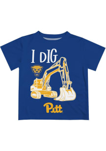 Vive La Fete Pitt Panthers Toddler Blue Excavator Short Sleeve T-Shirt