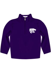 Vive La Fete K-State Wildcats Toddler Purple Performance Quarter Zip Long Sleeve Qtr Zip