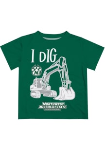 Vive La Fete Northwest Missouri State Bearcats Toddler Green Excavator Short Sleeve T-Shirt