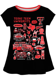 Vive La Fete Texas Tech Red Raiders Infant Girls Impressions Short Sleeve T-Shirt Black
