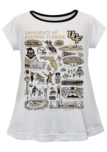 Vive La Fete UCF Knights Infant Girls Impressions Short Sleeve T-Shirt White