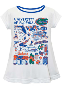 Vive La Fete Florida Gators Infant Girls Impressions Short Sleeve T-Shirt White