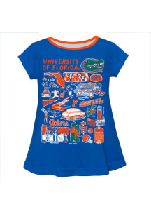 Vive La Fete Florida Gators Infant Girls Impressions Short Sleeve T-Shirt Blue