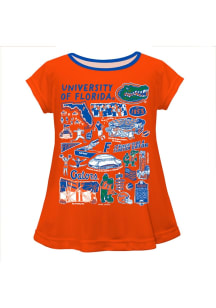 Vive La Fete Florida Gators Infant Girls Impressions Short Sleeve T-Shirt Orange