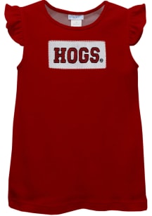 Vive La Fete Arkansas Razorbacks Toddler Girls Cardinal Mia T-Shirt Short Sleeve Dress
