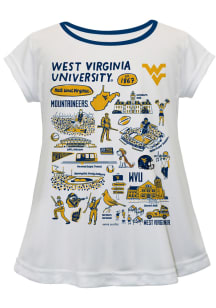 Vive La Fete West Virginia Mountaineers Infant Girls Impressions Short Sleeve T-Shirt White