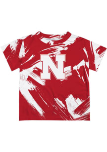 Vive La Fete Nebraska Cornhuskers Infant Paint Brush Short Sleeve T-Shirt Red