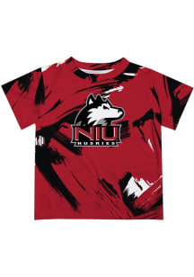 Vive La Fete Northern Illinois Huskies Infant Paint Brush Short Sleeve T-Shirt Red