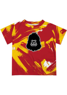 Vive La Fete Pitt State Gorillas Infant Paint Brush Short Sleeve T-Shirt Crimson