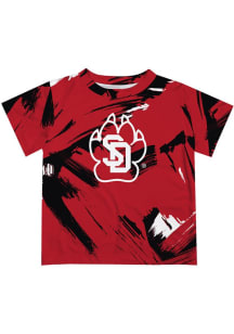 Vive La Fete South Dakota Coyotes Infant Paint Brush Short Sleeve T-Shirt Red