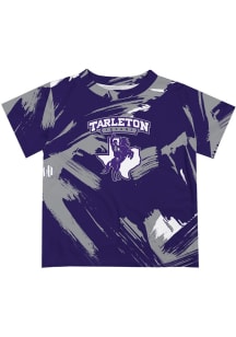 Vive La Fete Tarleton State Texans Infant Paint Brush Short Sleeve T-Shirt Purple