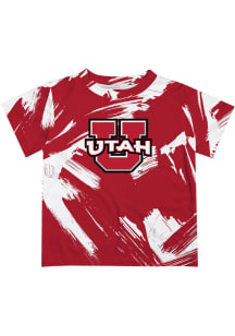 Vive La Fete Utah Utes Infant Paint Brush Short Sleeve T-Shirt Red
