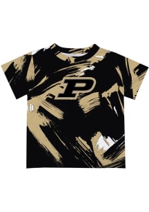 Vive La Fete Purdue Boilermakers Toddler Black Paint Brush Short Sleeve T-Shirt