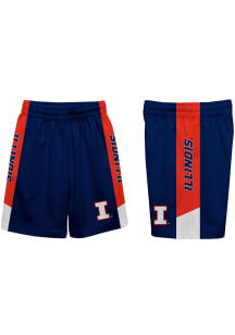 Vive La Fete Illinois Fighting Illini Youth Navy Blue Mesh Athletic Short Shorts