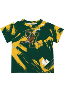 Vive La Fete Vermont Catamounts Toddler Green Paint Brush Short Sleeve T-Shirt