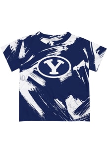 Vive La Fete BYU Cougars Youth Black Paint Brush Short Sleeve T-Shirt