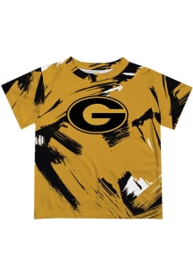 Vive La Fete Grambling State Tigers Youth Gold Paint Brush Short Sleeve T-Shirt