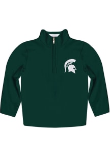 Vive La Fete Michigan State Spartans Youth Green Felix Long Sleeve Quarter Zip Shirt