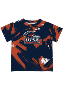 Vive La Fete UTSA Roadrunners Youth Black Paint Brush Short Sleeve T-Shirt