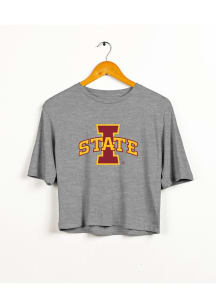 Vive La Fete Iowa State Cyclones Girls Grey Rosie Short Sleeve Tee