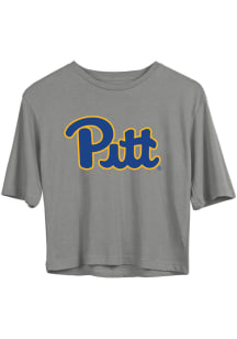 Vive La Fete Pitt Panthers Girls Grey Rosie Short Sleeve Tee