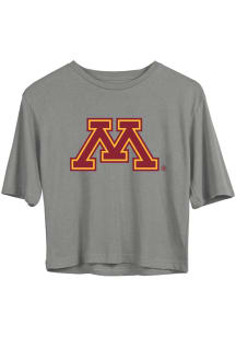 Vive La Fete Minnesota Golden Gophers Girls Grey Rosie Short Sleeve Tee
