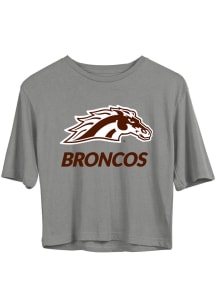 Vive La Fete Western Michigan Broncos Girls Grey Rosie Short Sleeve Tee