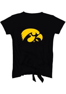 Vive La Fete Iowa Hawkeyes Toddler Girls Black Candace Short Sleeve Fashion T-Shirt