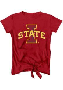 Vive La Fete Iowa State Cyclones Toddler Girls Cardinal Candace Short Sleeve Fashion T-Shirt