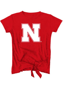 Vive La Fete Nebraska Cornhuskers Toddler Girls Red Candace Short Sleeve Fashion T-Shirt