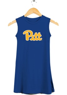 Vive La Fete Pitt Panthers Toddler Girls Blue Gwen Short Sleeve Dress