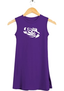 Vive La Fete LSU Tigers Toddler Girls Purple Gwen Short Sleeve Dress