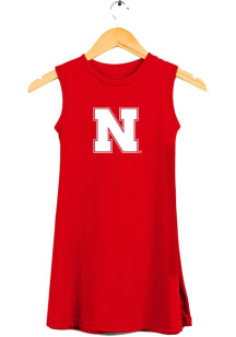 Vive La Fete Nebraska Cornhuskers Toddler Girls Red Gwen Short Sleeve Dress