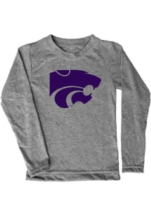 Vive La Fete K-State Wildcats Toddler Grey Heather Aaron Long Sleeve T-Shirt