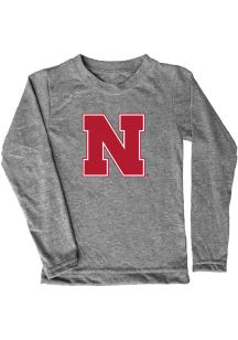 Vive La Fete Nebraska Cornhuskers Toddler Grey Aaron Long Sleeve T-Shirt