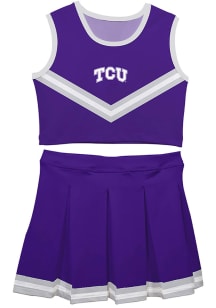 Vive La Fete TCU Horned Frogs Girls Purple Ashley 2 Pc Set Cheer